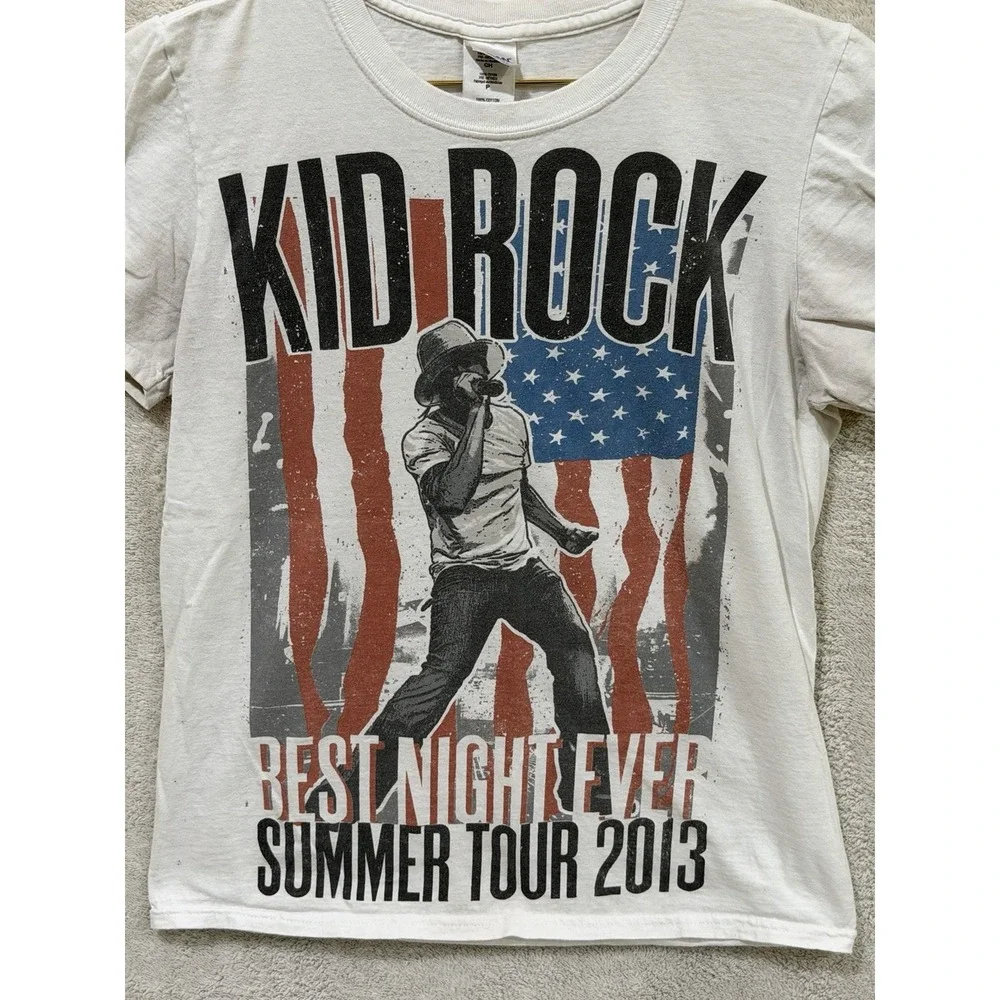 Kid Rock 2013 Best‎ Night Ever Summer Tour Concert T-Shirt Small White